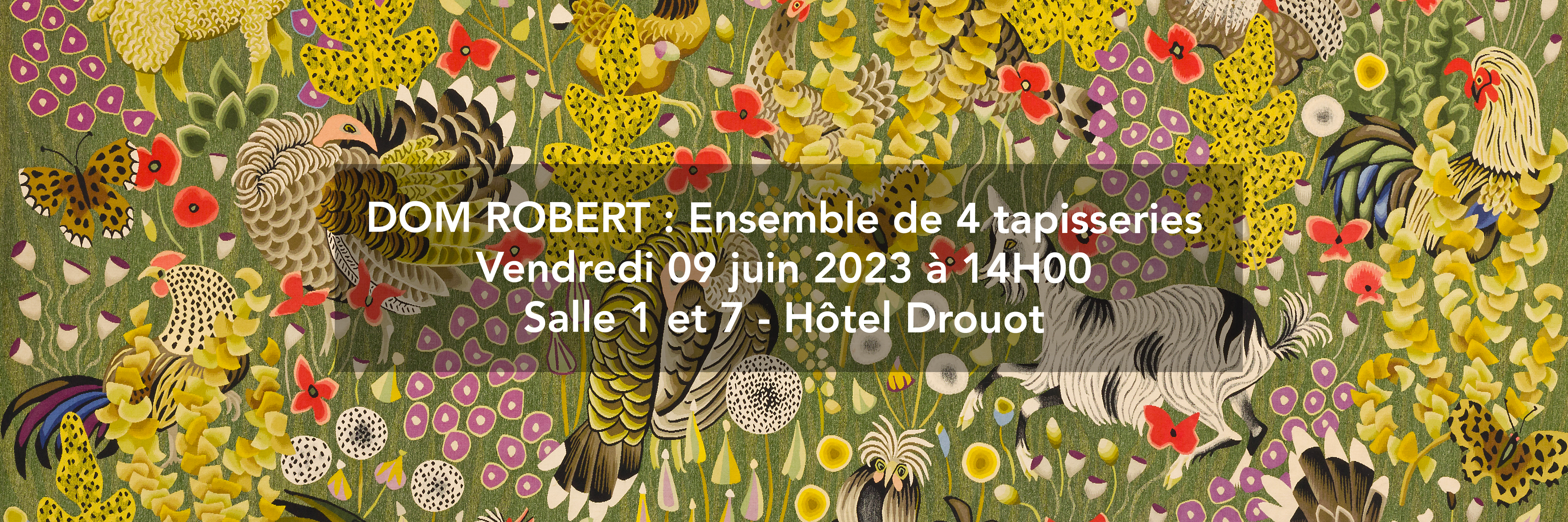 DOM ROBERT : Ensemble de 4 tapisseries